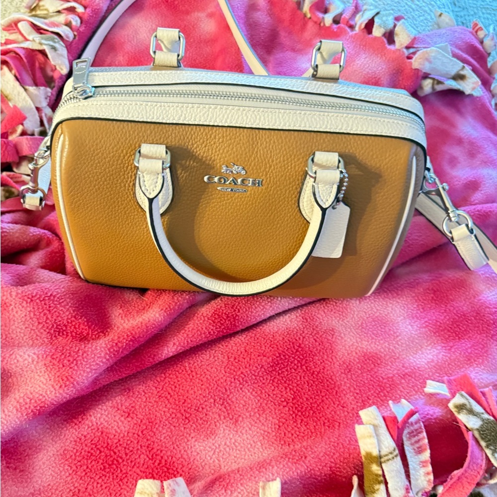 Coach Brown and Cream Satchel